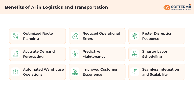 Benefits of AI in logistics