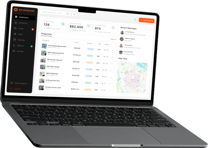 APEX dashboard on laptop