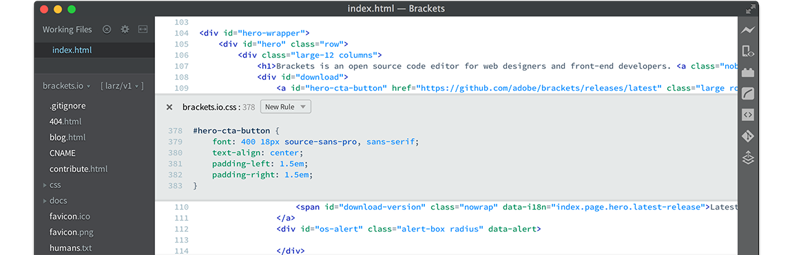 Brackets IDE