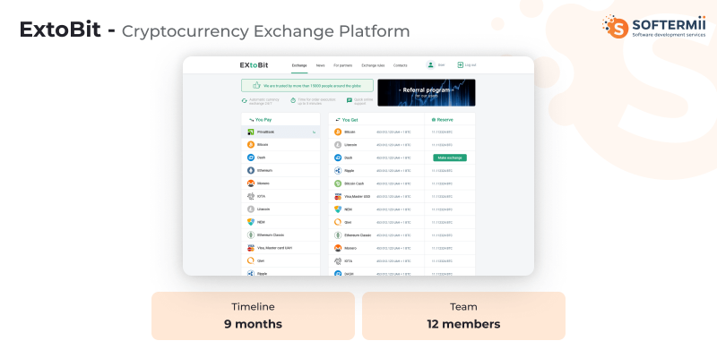 Extobit exchange platform